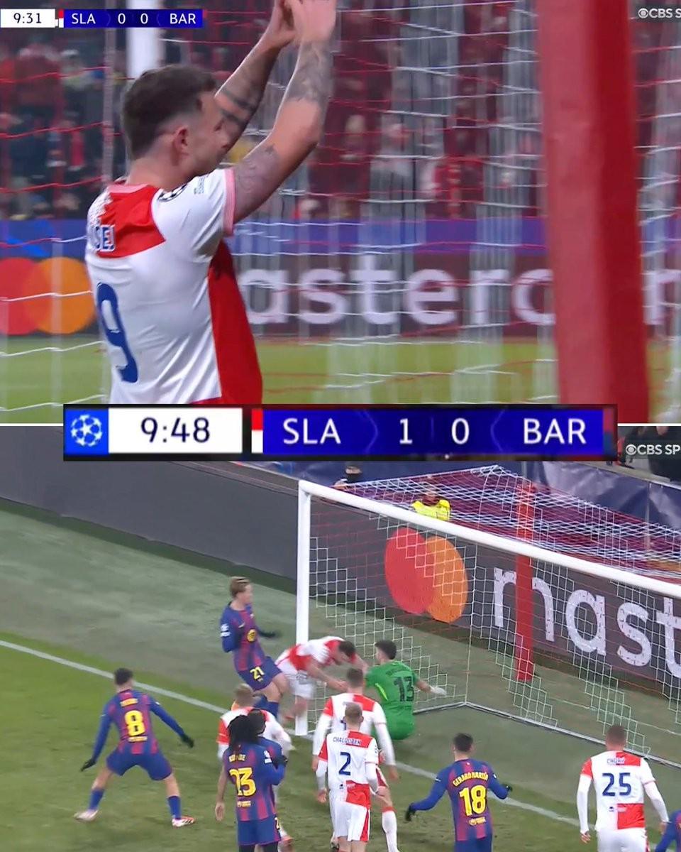 网站入口-攻破巴萨大门，布拉格斯拉维亚结束欧冠连续5场进球荒